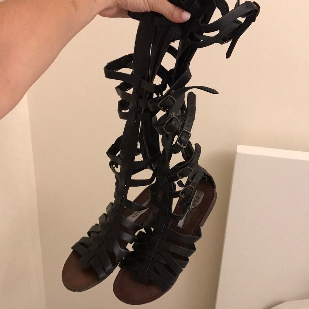 steve madden knee high gladiator sandals